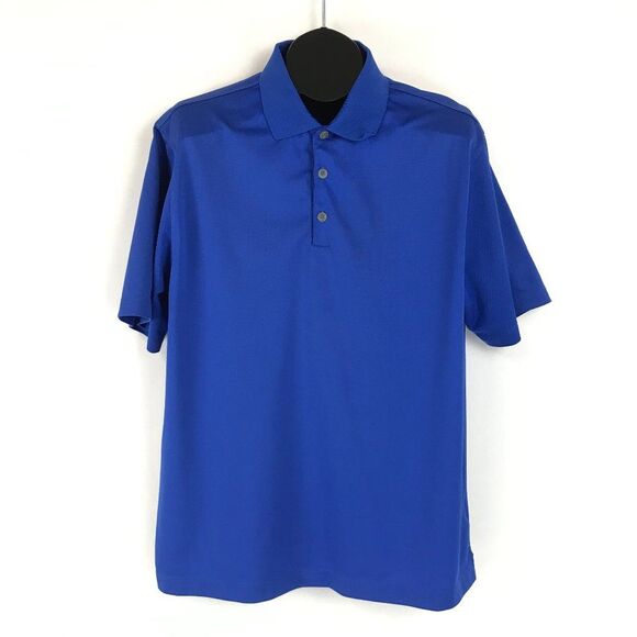 Nike Other - Nike Golf Polo Shirt Men's Large Blue Short Sleeve Casual Polyester Knit DRI-FIT